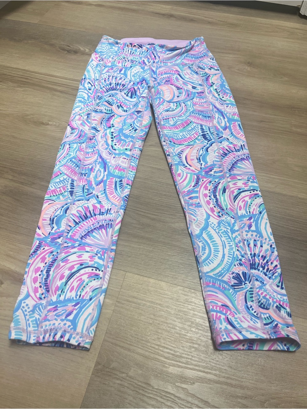 Lilly Pulitzer Multicolor Swirl Print Leggings — Pink, Blue, Purple